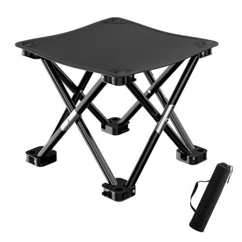 Folding Stool,Camping Stools,Collapsible & Stable with Carry Bag, Fishing Seats,Foldable Chairs Outdoor Backpack Garden Stools,Lightweight Perfect for Picnics,Fishing & Hiking 33 * 33 * 33cm（1PCS)