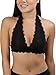 ToBeInStyle Women's Sheer Lace Halter Top Bralette - Black - Medium