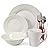 Gibson Home Regal II 32-Piece Fine Ceramic Dinnerware Combo Set, White