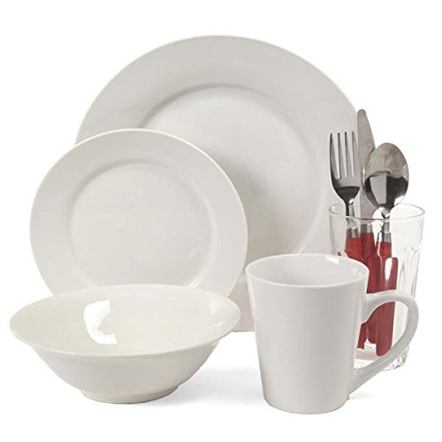 Gibson Home Regal Ii 32-Piece Fine Ceramic Dinnerware Combo Set, White #TOP1