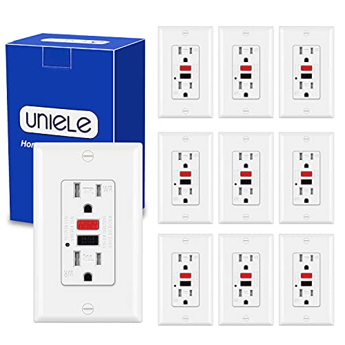 Get Discount Offer (10 Pack) UNIELE 15A WR GFCI Receptacle Outlet, 15 Amp Outdoor Weather-Resistant & Tamper-Resistant (TR) GFI, ETL Listed Get Discount Offer (10 Pack) UNIELE 15A WR GFCI Receptacle Outlet, 15 Amp Outdoor Weather-Resistant & Tamper-Resistant (TR) GFI, ETL Listed