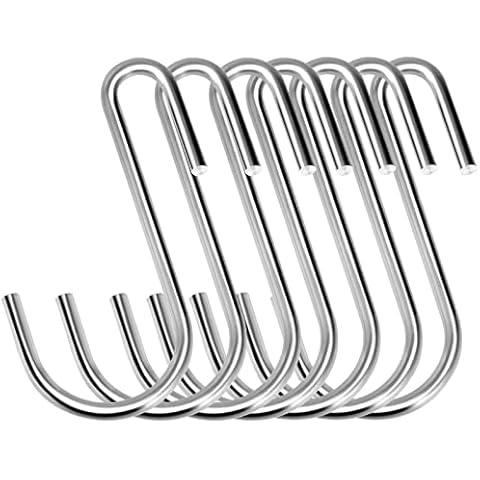 30PCS Stainless Steel S Hooks for Hanging Cover
