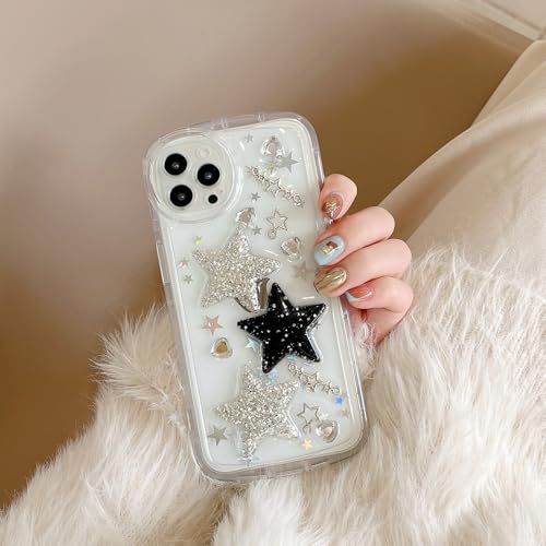 LOLAGIGI for iPhone 16 Plus Case Clear Bling Stars 3D Hearts Diamond by LOLAGIGI - Used condition - Image 3