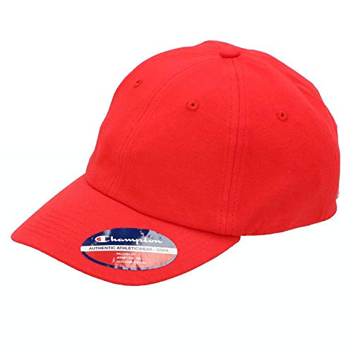 Champion Jersey Knit Dad's Cap Adjustable Bright Red Scarlet #TOP15