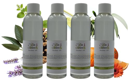 Dufte Momente - Dufte Momente Dampfbad Duftkonzentrat Set – 4×250 ml – Allgäuer Bergkräuter, Eukalyptus, Orange & Lemongras – naturreine ätherische Öle – für Dampfbäder, Verdampferanlagen & Dampfduschen