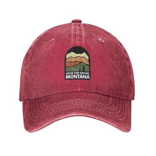 Never Stop Explore Montana Summer Hats for Men State City