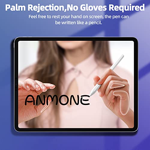 Anmone Ipad Pencil 2Nd Generation For Ipad Pro 1/2/3/4/5Th Ipad Air 4/5Th Ipad Mini 6Th, Wireless Charging/Palm Rejection/Bluetooth Power Display/High Precision/Tilt Sensing Ipad Stylus Pen #TOP2