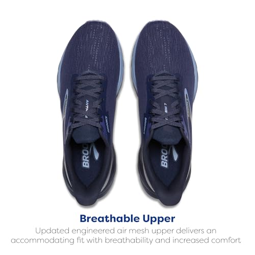 Brooks Men’s Anthem 7 Neutral Running Shoe - Peacoat/Ribbon/Country Blue - 10.5 Medium - Image 4