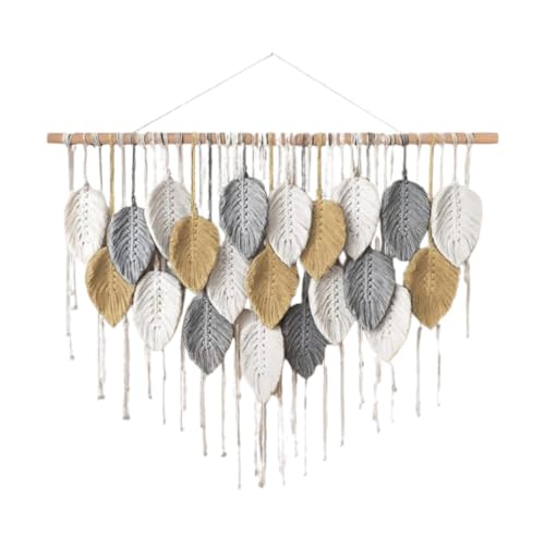 Kuntesetty Tapiz de Macramé con Borlas para Decoración de Espacios, Murales Decoración para el Hogar salón, Dormitorio, Cocina, Estilo a, 21 Hojas