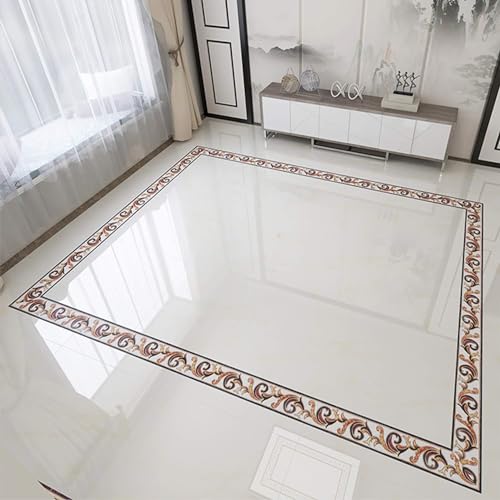 Papel de parede com borda de 500cm, imitação de azulejos de cerâmica, decoração retrô para chão, ban