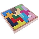 ✅【品目】木製パズル ブロック　【サイズ】約17.5×17.5×2.5cm 【材質】MDF合板 【重量】420ｇ ✅デジタルでは味わえない木の温もりを感じられる木製パズルです。カラフルな色使いはインテリアにもピッタリです。 ✅枠にうまくはめられるようになったら、今度は 木片ピース を使って 3D 立体パズルとして遊べます。 ✅かなり奥が深く子供が集中して遊んでくれます。大人もハマります。老化防止、認知症対策のゲームとして、家族世代を越えて皆で遊びながら頭の体操が出来ます。 ✅Dr.Maria M...