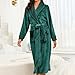 Thick Robes For Women,Womens Winter Flannel Plush Maxi Robes Fashion Lapel Fleece Fuzzy Bathrobes With Pockets Warm Cozy Sherpa Spa Robe