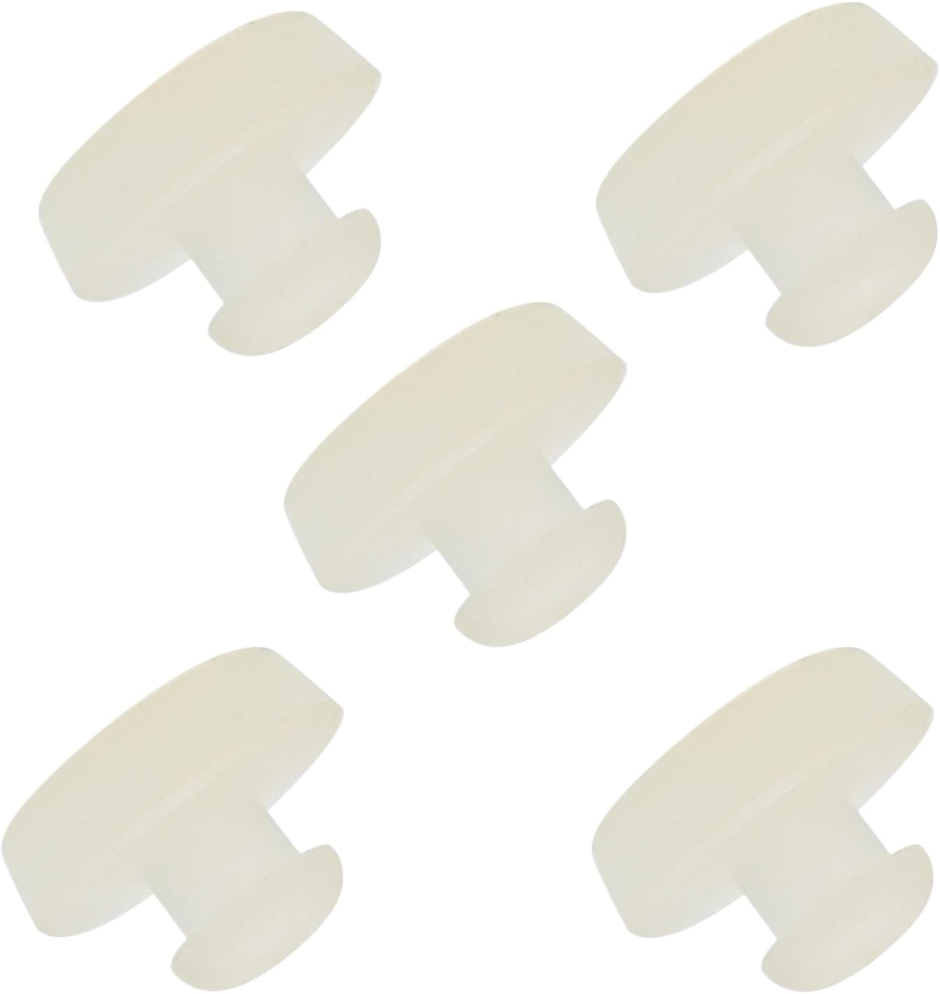 5 Pcs Brake and Clutch Pedal Stop Pad White Rubber 32876-25004 Replacement for Hyundai Elantra Santa Fe Sonata Replacement for Kia Optima Sportag