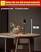 KDG 2 Pack Cordless Table Lamp, Portable LED Desk Lamps, 5000mAh Battery Operated, 3 Color Stepless Dimming Up, for Restaurant, Bedroom, Outdoor Camping, Coffee Shop, Night Light, Rechargeable (Black)