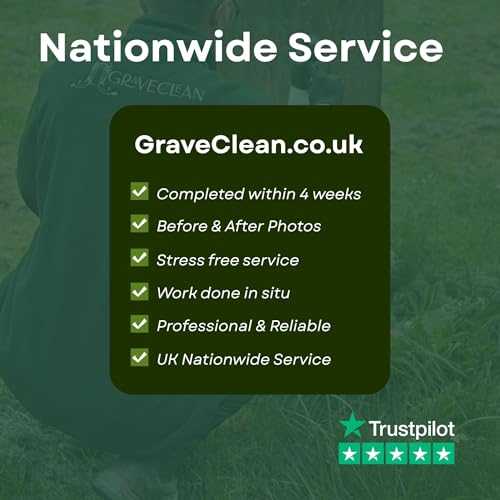 Graveclean Headstone Cleaning Kit, Natural Stone, Dual Formula Bundle With Black Spot Remover And Clean & Protect, 2000Ml Total, Complete Tool Set - 7
