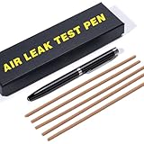 Air Leak Test Pen, with 1 Pencil & 5 Sticks, Dense, Low-Odor White Smoke, 2.5 Hour Smoke Output, Pinpoint...