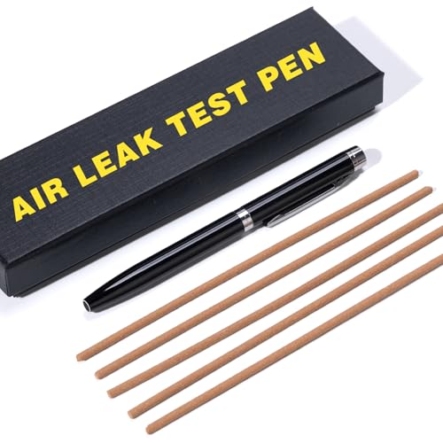 Air Leak Test Pen with 1 Pencil & 5 Sticks Dense Low-Odor White Smoke 2.5 Hour Smoke Output Pinpoint Drafts Leaks and Air-Tightness Issues Gas CO Spillage Checks of Boiler & Case Sills