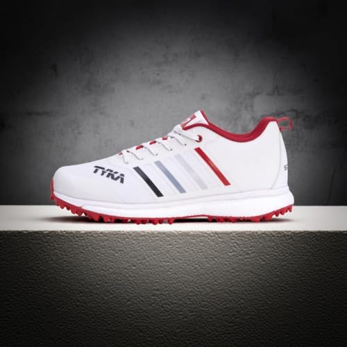 Image of TYKA Storm ETPU Studs Cricket Shoes for Men - Lightweight Turf Shoes w /Enhanced Grip Studs for Bowling, Batting & Fielding