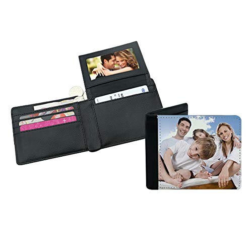 ITODA Personalized Photo Bifold Wallet with ID Window, PU Leather Custom DIY Your Own Picture ID Credit Cards Slots Holders for Women Men Birthday Valentine's Day, Mother & Father's Day4