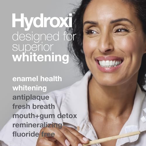 Image of Davids Hydroxi Fluoride Free Nano Hydroxyapatite Whitening + Enamel Health Toothpaste, Antiplaque, Fresh Breath, Remineralizing, SLS Free, New Whitening Mint, 4 oz, Made in USA (3 Pack)