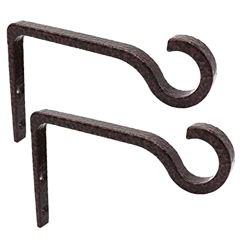 QIEGL 6inch Al-Alloy Hanging Plant Bracket Bronze hammertone 2 Pack by QIEGL - Used condition - US$8.62