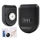 LDMDSZ Magnetic Key Box for Under Car with Combination Lock Hidden Key Holder for Outside Storage Sparekey Outdoor (1, Black)