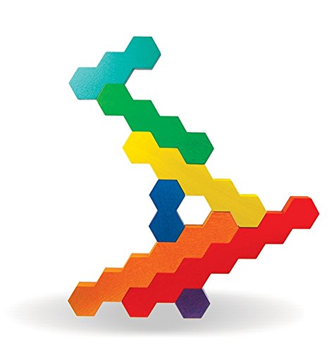 Rudolphs Schatzkiste Holzspielzeug Bausteinspiel Honeycomb 7 Steine LxBxH 335x105x58mm NEU Baustein Spielsortiment Bauspiel Spiele Spielzeug Strategiespiel Geschicklichkeitsspiel Geduldsspiel Holzgestaltung Holz Seiffen