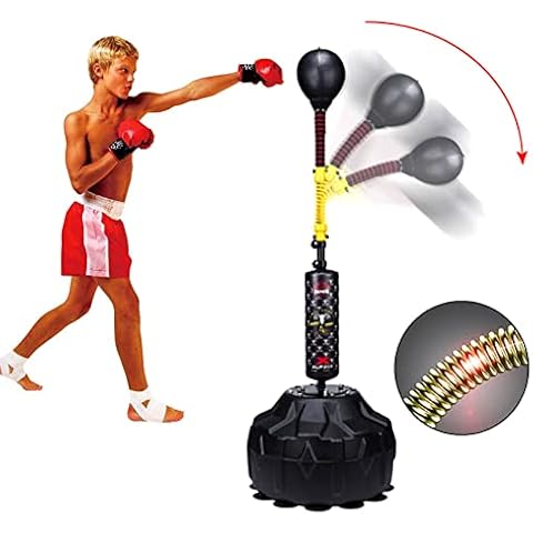 NANANA Punchingball Boxen Set Boxsack Erwachsene Freistehend Standboxsack, Jugend Boxtraining Standboxball Höhenverstellbar 145-180cm Boxsack Boxständer Cover
