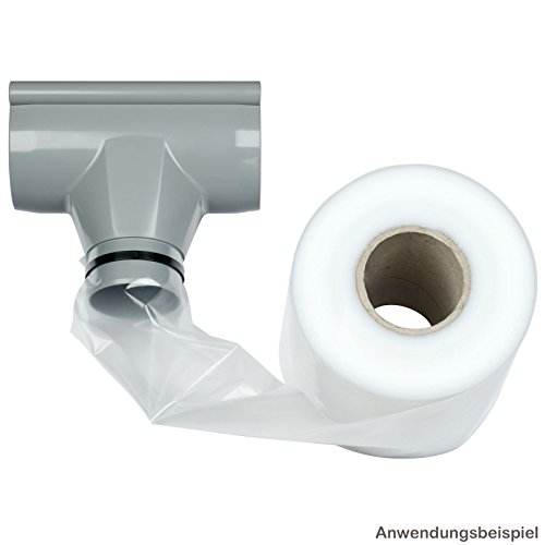 Preisvergleich Produktbild 100m Fallrohr-Provisorium, Fallrohrschlauch, Ablaufschlauch 1A-Material mit UV Schutz transparent