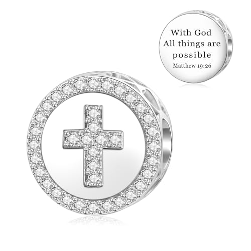 JIAYIQI 925 Sterling Silver Charms for Bracelets and Necklaces Mermaid Coffee USA Flag Christian Devil's Eye Charms Beads Jewelry for Women