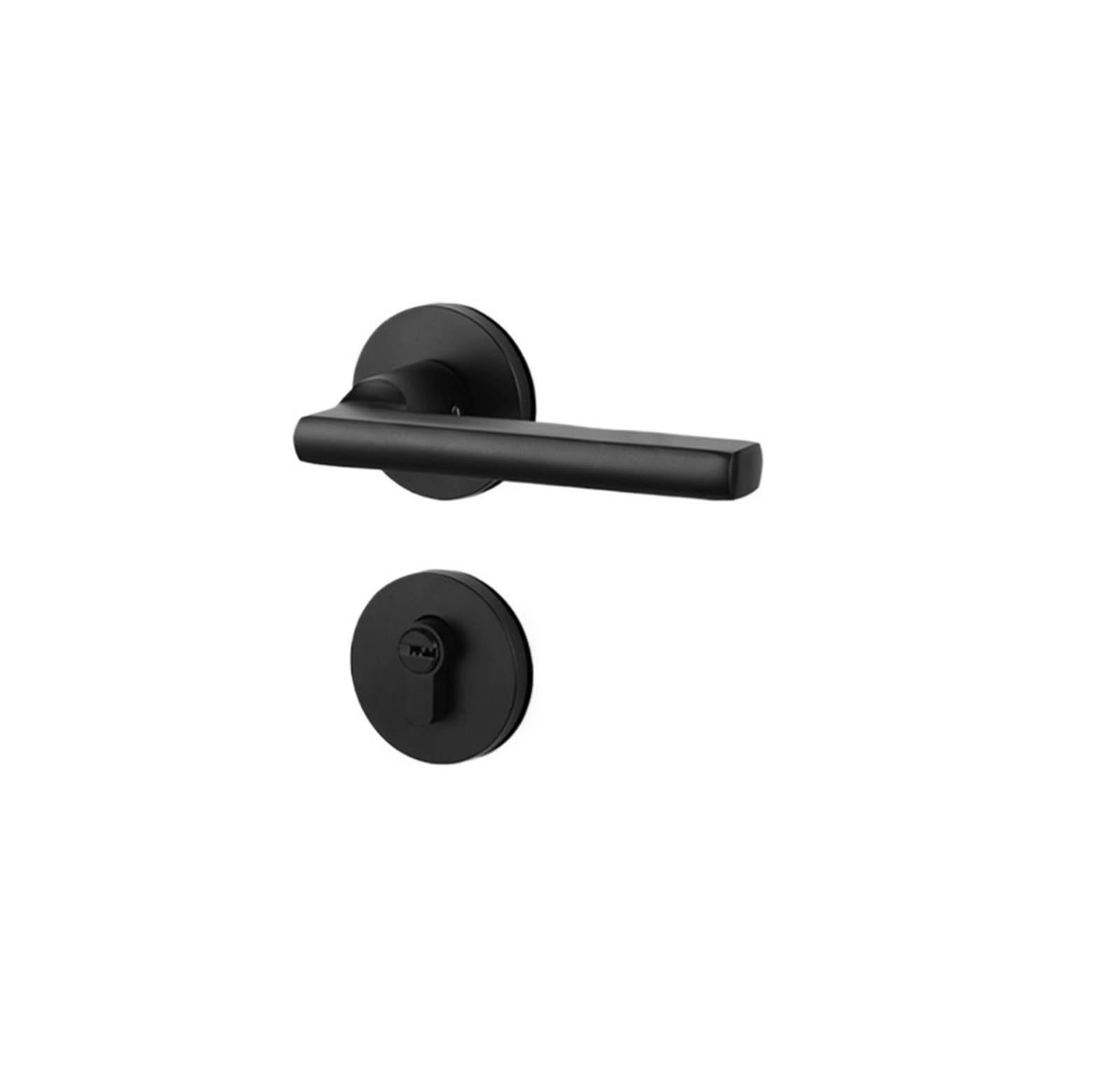 NYRXRYTCA Bedroom Silent Room Door Lock Black Handle Household Door Lock Magnetic Wooden Door Handle Split Lock Indoor Door Lock(Yahei CH01 05 Alumina)