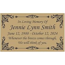 NWA Beautifully Engraved Memorial Plaque, Remembrance Plate, Name Plate in Multiple Colors and Sizes