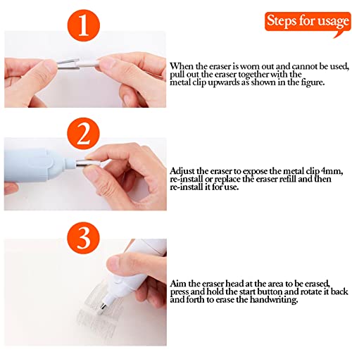 Ranvi 2Pcs Battery Operated Pencil Eraser Electric Eraser With 20 Eraser Refills For Artist Drawing, Sketching, Drafting, Architectural Plans, Arts And Crafts #TOP5