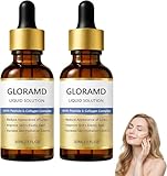 2 Bottle GloraMD Face Lift Serum, GloraMD Liquid Solution, Anti-Aging Serum Essence Oil With Peptide & Collagen, Hydration Moisturizing and Firming, Reduce Fine Lines, for All Skin Types