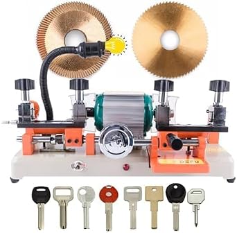 120W Multifunctional Double Head Key Copy Machine, Horizontal Key Cutting Machine238BS, Hand Wheel Key Copy Tool, Locksmith Equipment, For Door and Car Lock Key Copy Duplicating Equipment