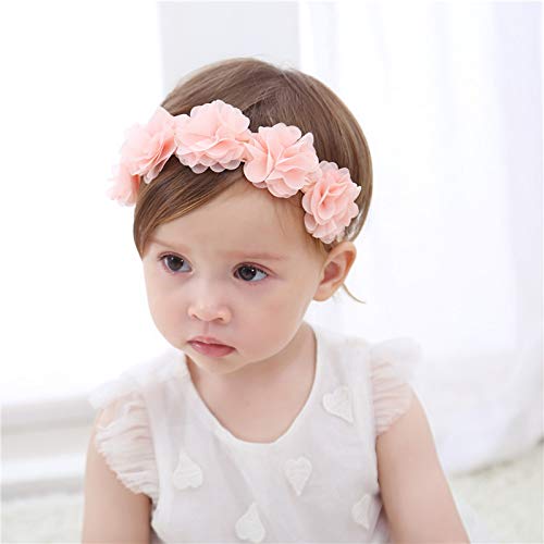 Miniatura 2 de Diademas florales para niñas con cinta de grogrén y estrellas de piel sintética para niños como fiestas, bodas, fotografía, accesorios para el