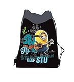 Bavaria Home Style Collection Sportbeutel Sport Rucksack Tasche Turnbeutel Bag Beutel Gymsack mit witzigen lustigen niedlichem Motiv kompatibel mit Minions Geschenkidee Ostern Geburtstag