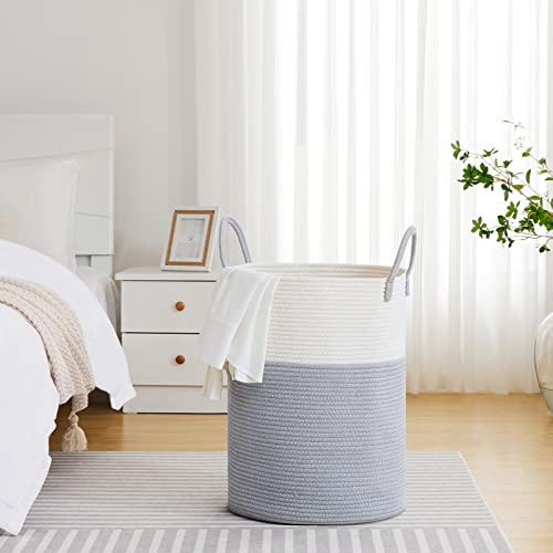 Panier à linge 100L en corde tissée VIPOSCO bicolore - 5