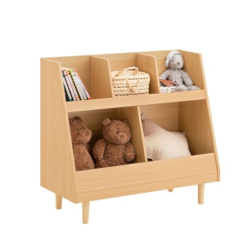 SoBuy Bibliothèque Enfant, Étagère à Livres, Meuble Rangement sur Pieds pour Enfant, Meuble...