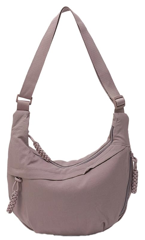 Image of Nylon Crescent Crossbody Bag for Women Shoulder Tote Handbag Casual Sling Bag Dumpling Purse Bag for Outdoor Travel