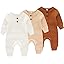 3pack Long Sleeve White+apricot+tan