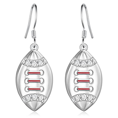 Image of Football /Golf /Volleyball Earrings 925 Sterling Silver Sports Earrings for Women Sports Gifts for Girls