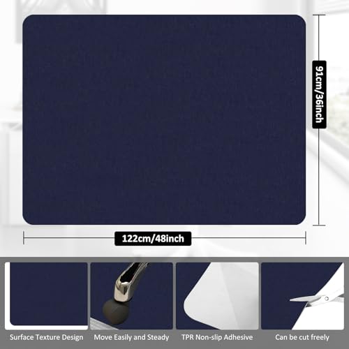 Office Chair Mat for Hardwood Floor & Tile Desk Chair Mat for Rolling Chairs Protect Hardfloor Desk Area Rug for Workstations, Durable Chair Mat for Home and Office Use (Navy Blue, 36X48 in) by jWLFPZJ - Image 7