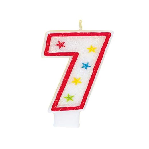 Unique Party - Vela de Cumpleaños Número 7 Reluciente y Decoración de Pastel de Feliz Cumpleaños (37317)
