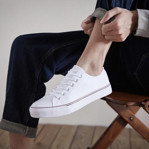 Image of ZGR Mens Classic Casual Shoes,Lace-up Fashion Sneakers,Low Top Canvas Sneakers for Men
