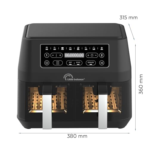 Friteuse sans huile LITTLE BALANCE Crousty Duo Double cuve Jusqu'à 1 8kg de frites 9 programmes de cuisson - vue 5