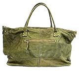 BZNA BZNA Bag Joe grün Italy Designer Weekender Damen Reise Tasche Handtasche Schultertasche Leder Shopper Neu