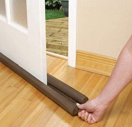 Jetoyni Door Guard for Home Bottom Sealing Strip Guard | Waterproof Door Stoppers | Door Seal | Door Closers | Sound-Proof Reduce Noise Energy Saving Weather Stripping Brown 4 (39 inch) (Set of 1)
