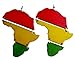 Africa Wood Rasta Earrings "Reggae Earrings" Jamaican Earrings