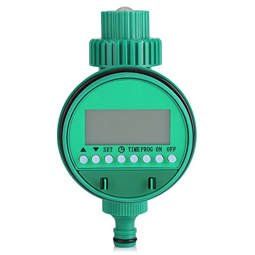 Greensen Timer per Irrigazione, Timer per Irrigazione da Giardino Digitale Elettrico Automatico Regolatore di Irrigazione per Fiori Intelligente Timer per Irrigazione con Tubo a Uscita